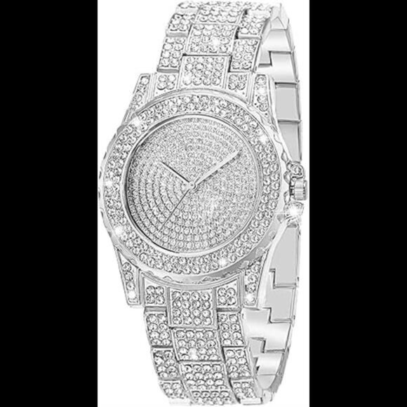 Diamond Watch for Women Iced Out Watch Bling Rhinestone Watches - Picture 7 of 7